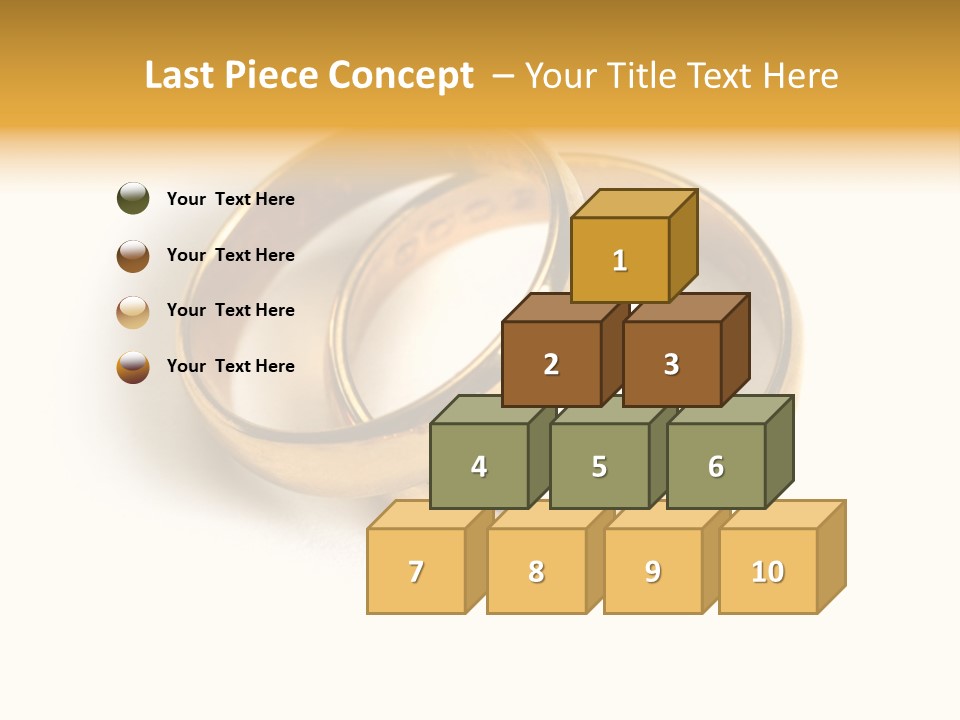 Two Gold Love PowerPoint Template