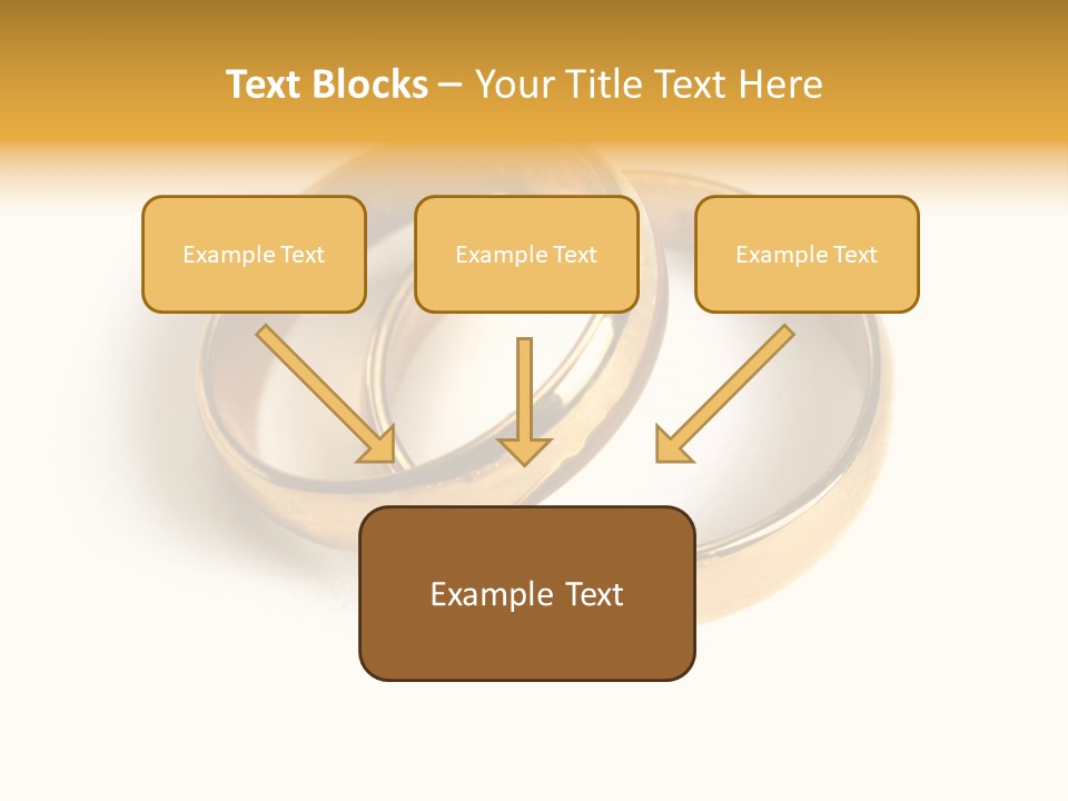 Two Gold Love PowerPoint Template