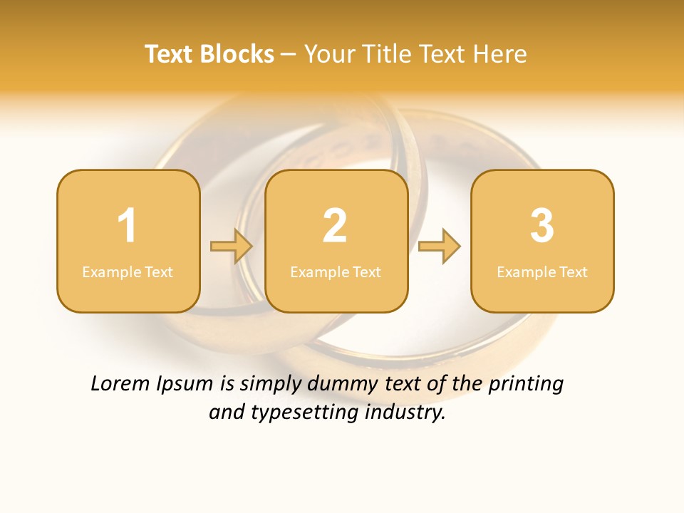Two Gold Love PowerPoint Template