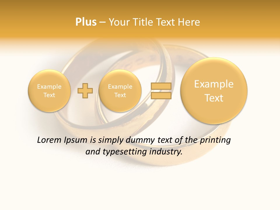 Two Gold Love PowerPoint Template