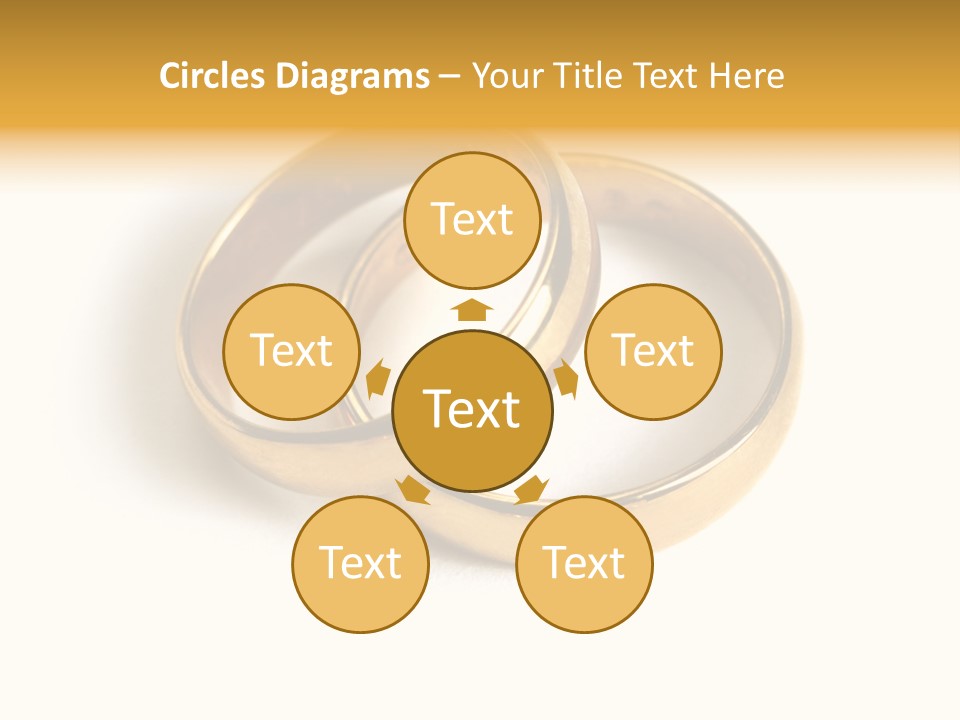 Two Gold Love PowerPoint Template