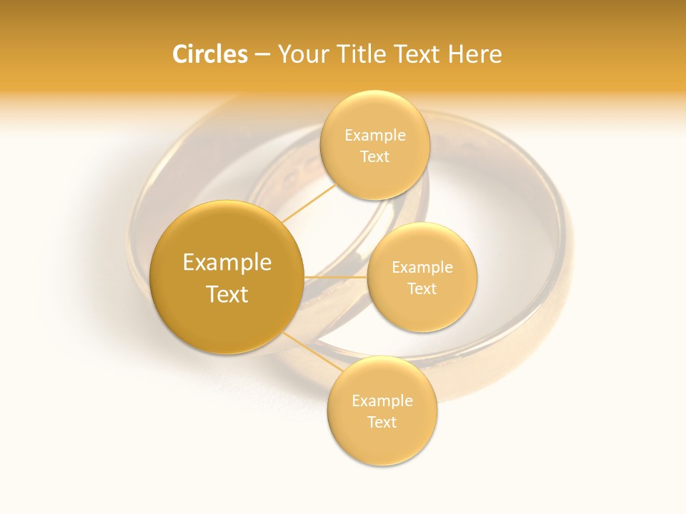 Two Gold Love PowerPoint Template