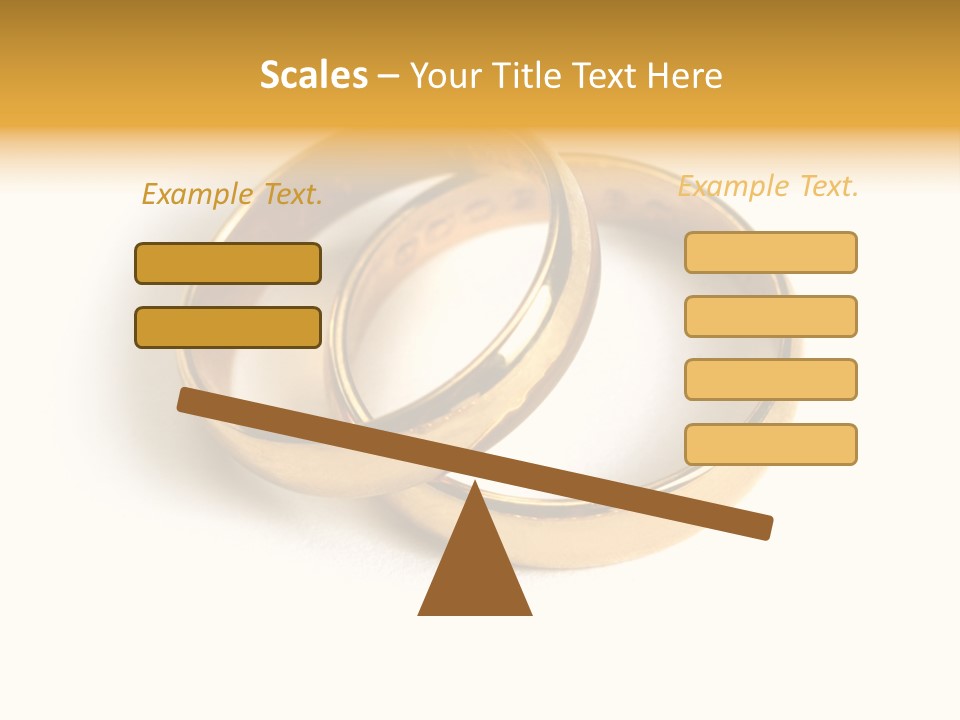 Two Gold Love PowerPoint Template