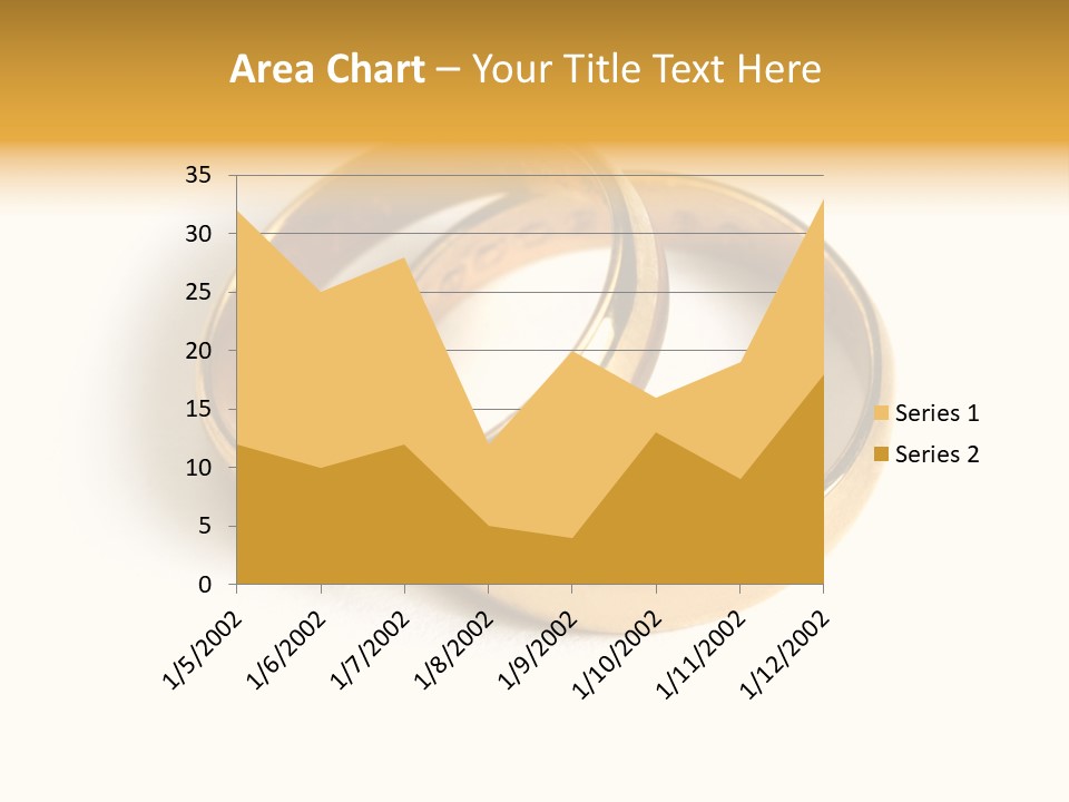Two Gold Love PowerPoint Template