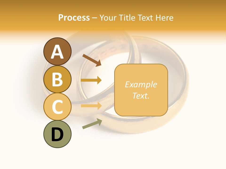 Two Gold Love PowerPoint Template