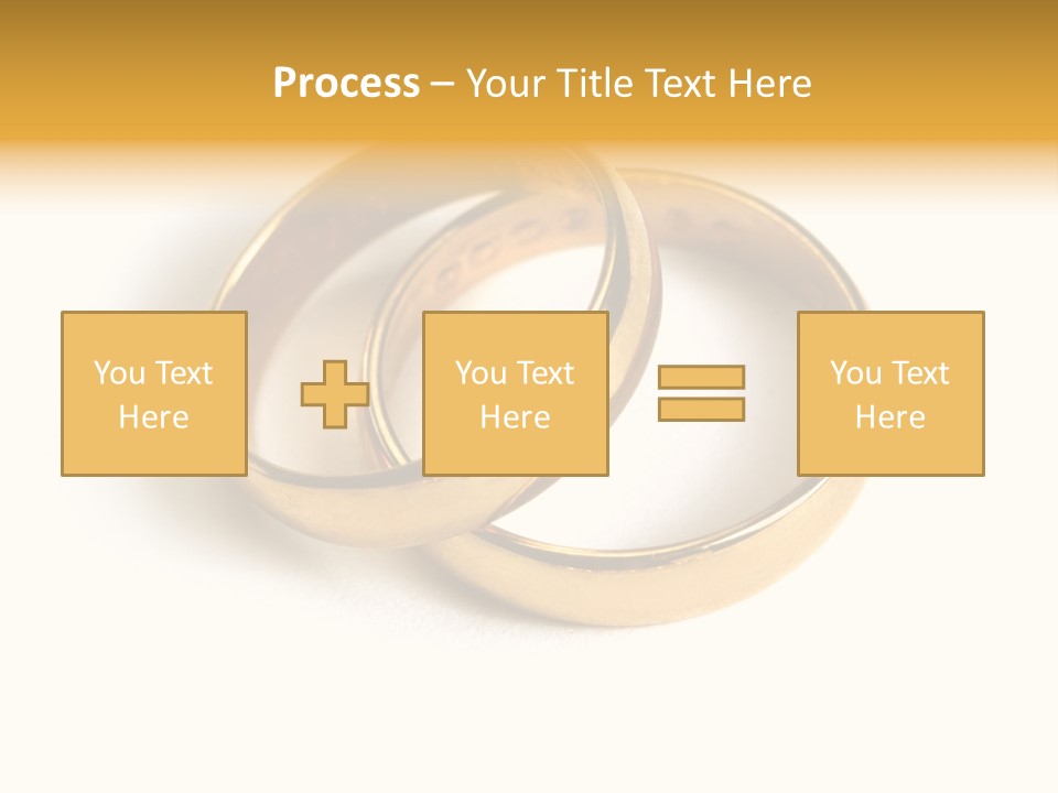Two Gold Love PowerPoint Template