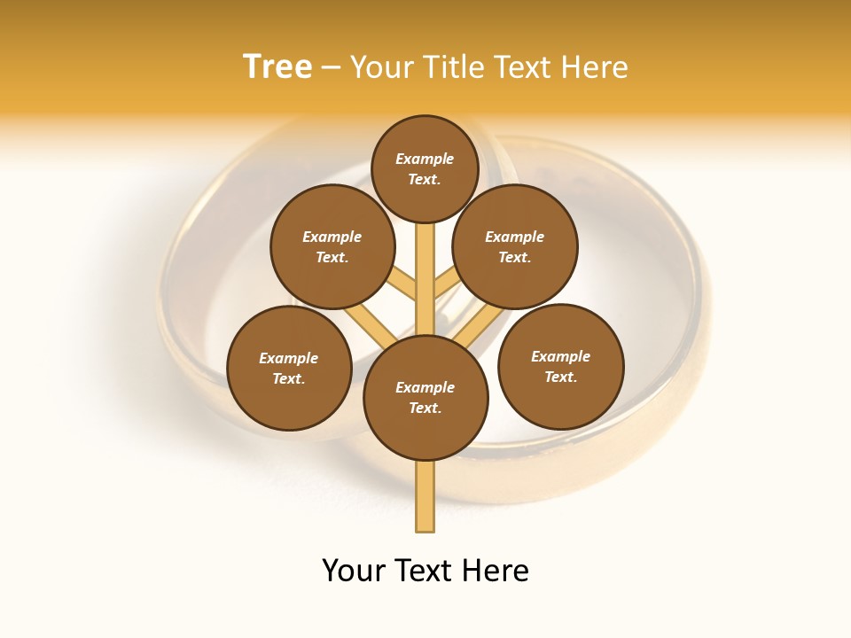 Two Gold Love PowerPoint Template