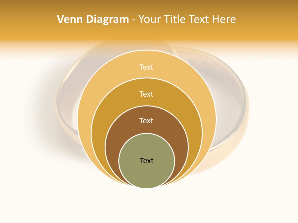Two Gold Love PowerPoint Template