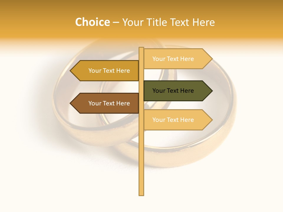 Two Gold Love PowerPoint Template