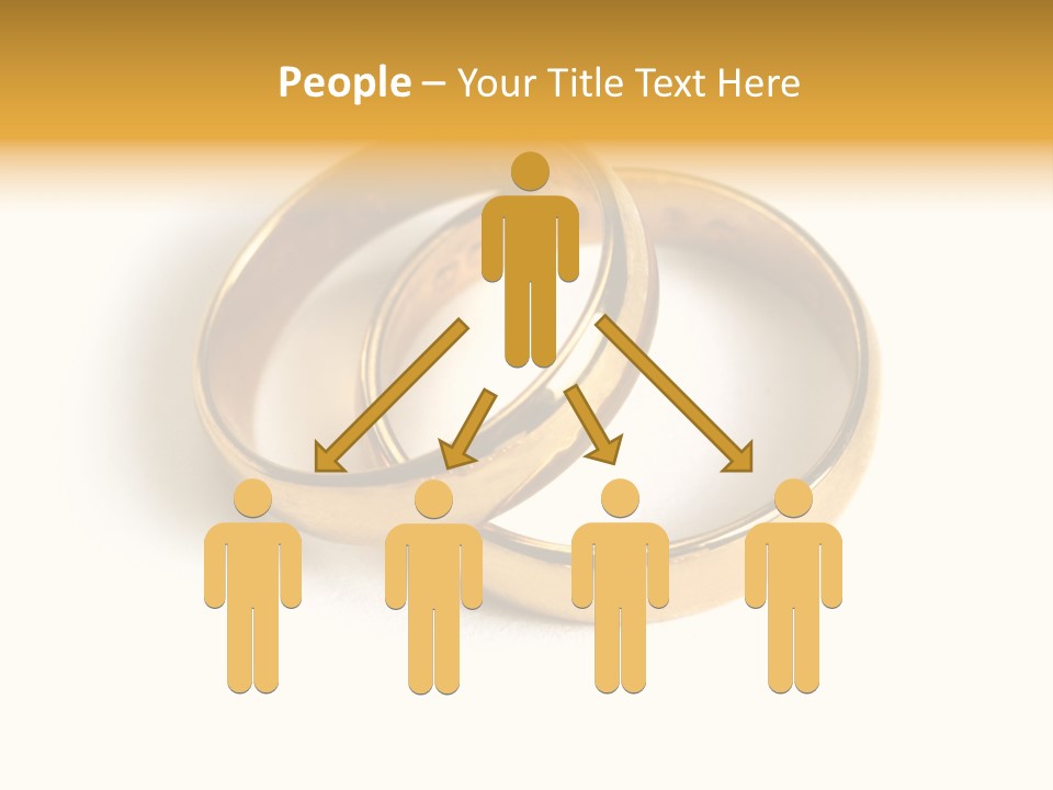 Two Gold Love PowerPoint Template