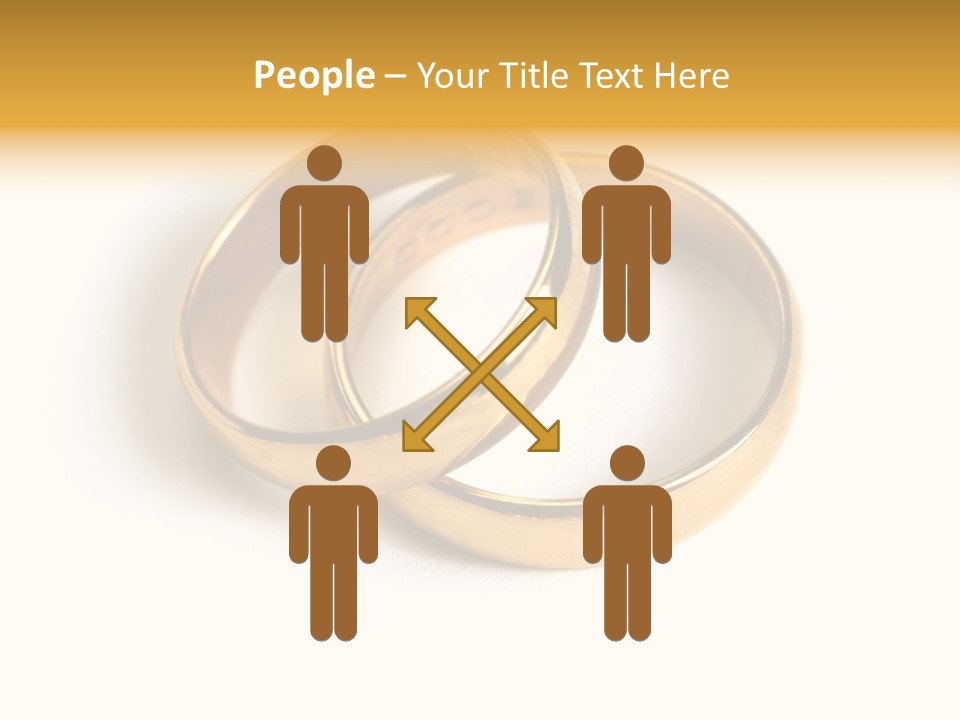 Two Gold Love PowerPoint Template