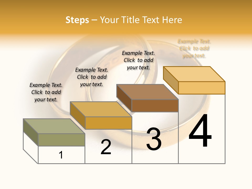 Two Gold Love PowerPoint Template