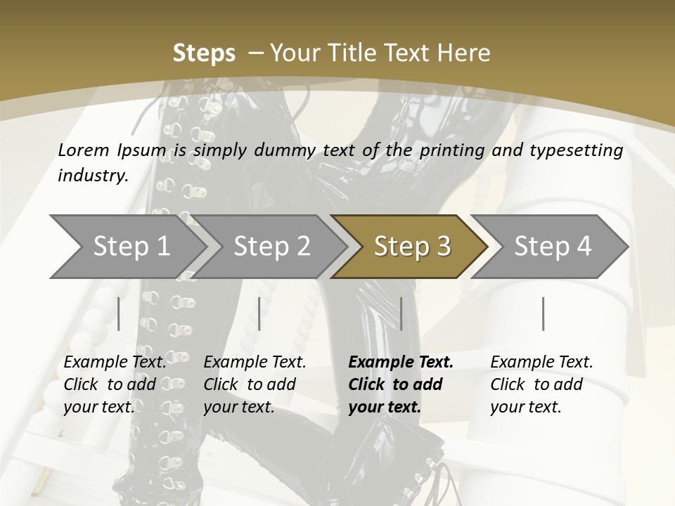 A Woman In A Black Cat Suit Is Posing On A Pole PowerPoint Template