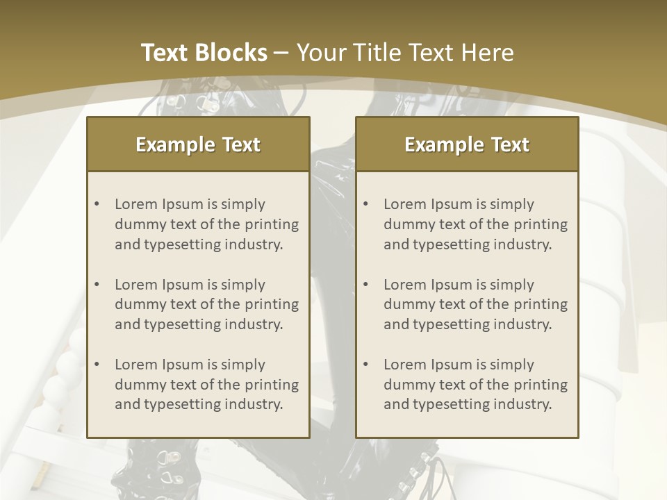 A Woman In A Black Cat Suit Is Posing On A Pole PowerPoint Template