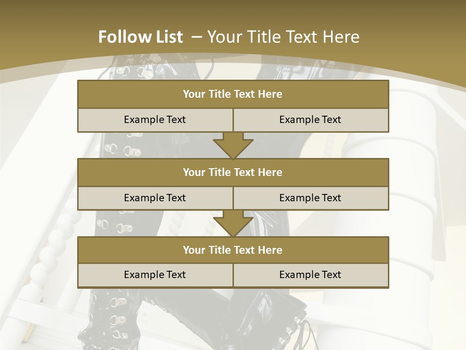 A Woman In A Black Cat Suit Is Posing On A Pole PowerPoint Template