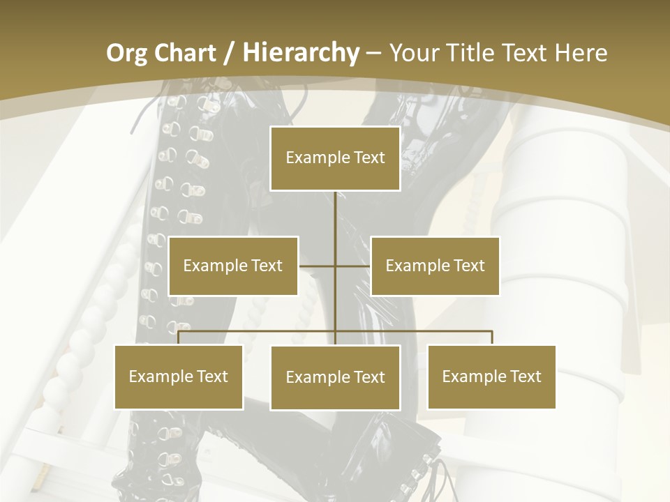 A Woman In A Black Cat Suit Is Posing On A Pole PowerPoint Template