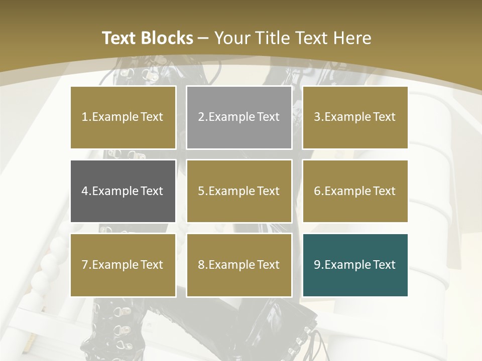 A Woman In A Black Cat Suit Is Posing On A Pole PowerPoint Template