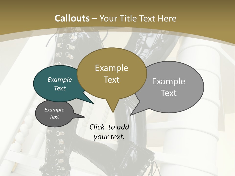 A Woman In A Black Cat Suit Is Posing On A Pole PowerPoint Template