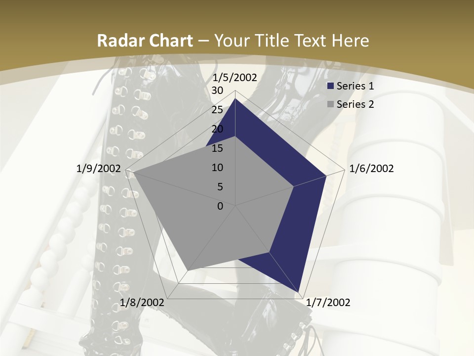 A Woman In A Black Cat Suit Is Posing On A Pole PowerPoint Template