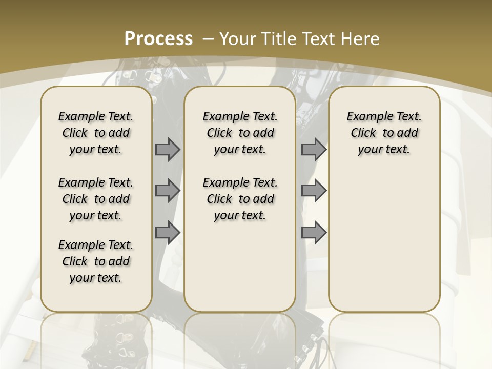 A Woman In A Black Cat Suit Is Posing On A Pole PowerPoint Template