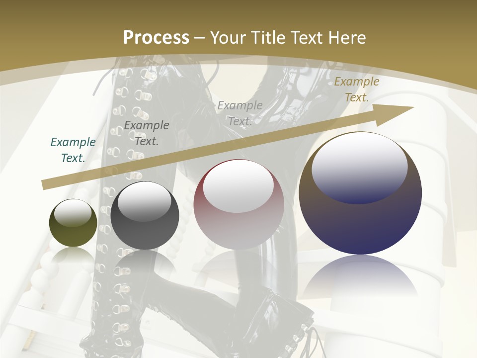 A Woman In A Black Cat Suit Is Posing On A Pole PowerPoint Template