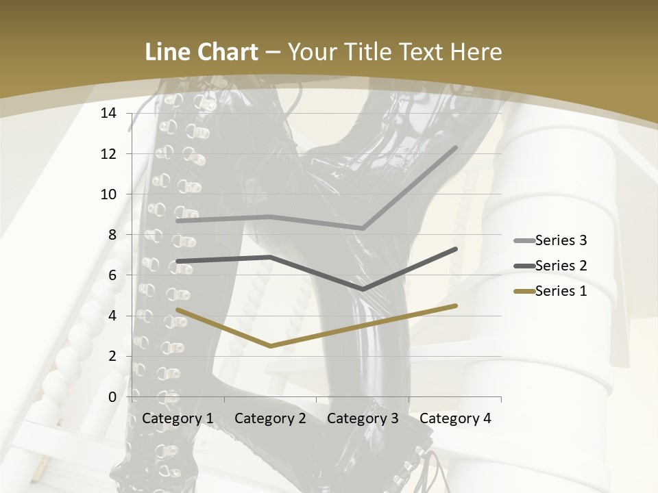 A Woman In A Black Cat Suit Is Posing On A Pole PowerPoint Template