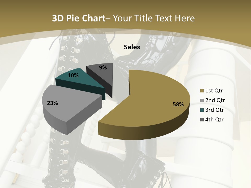 A Woman In A Black Cat Suit Is Posing On A Pole PowerPoint Template