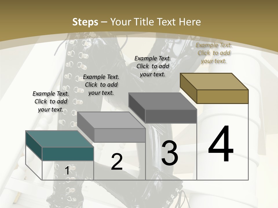 A Woman In A Black Cat Suit Is Posing On A Pole PowerPoint Template