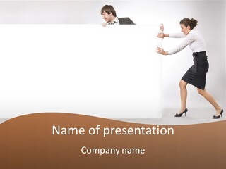 Poster White Man PowerPoint Template