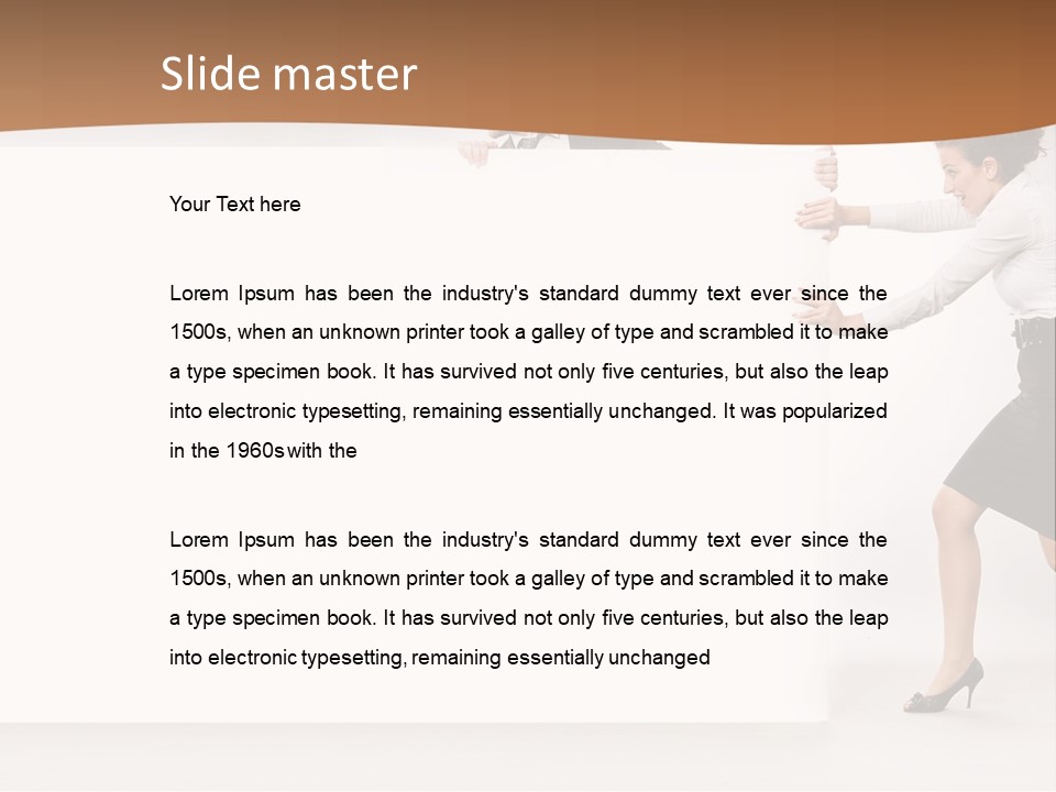 Poster White Man PowerPoint Template