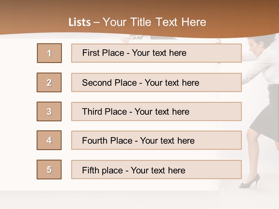 Poster White Man PowerPoint Template