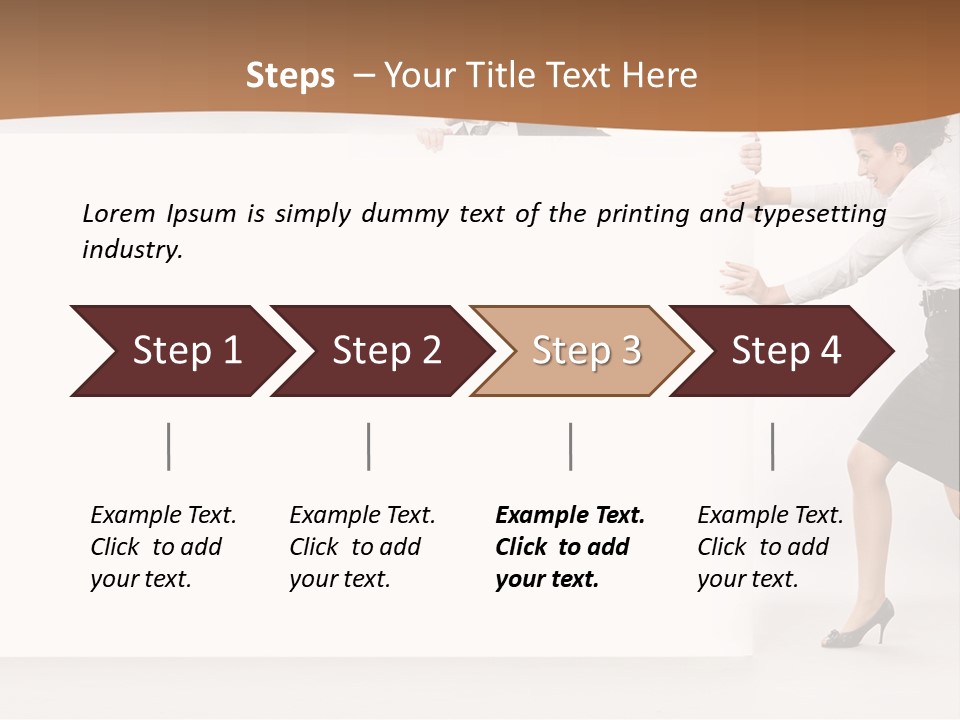 Poster White Man PowerPoint Template
