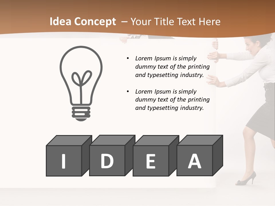 Poster White Man PowerPoint Template