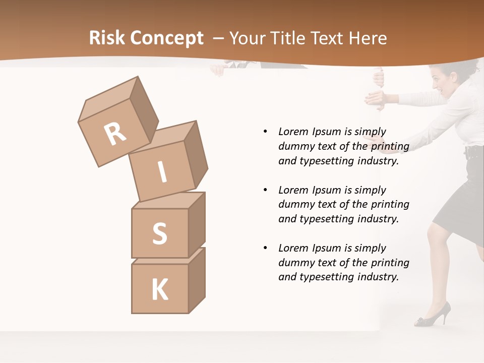 Poster White Man PowerPoint Template