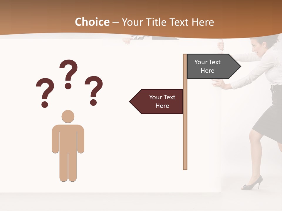 Poster White Man PowerPoint Template