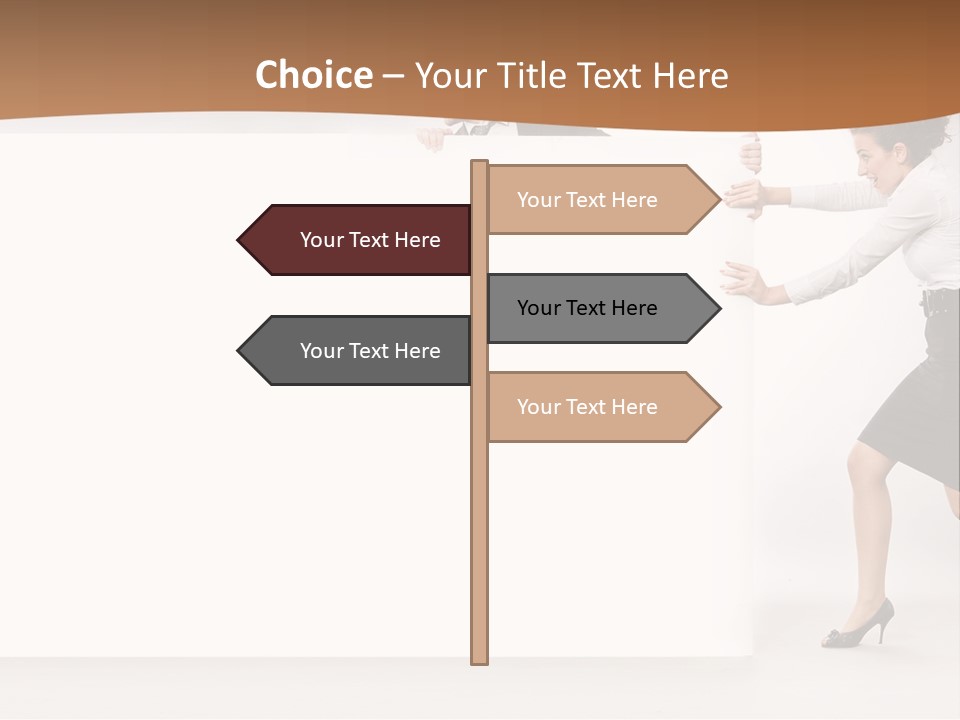 Poster White Man PowerPoint Template