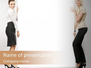 Girl Background Carry PowerPoint Template