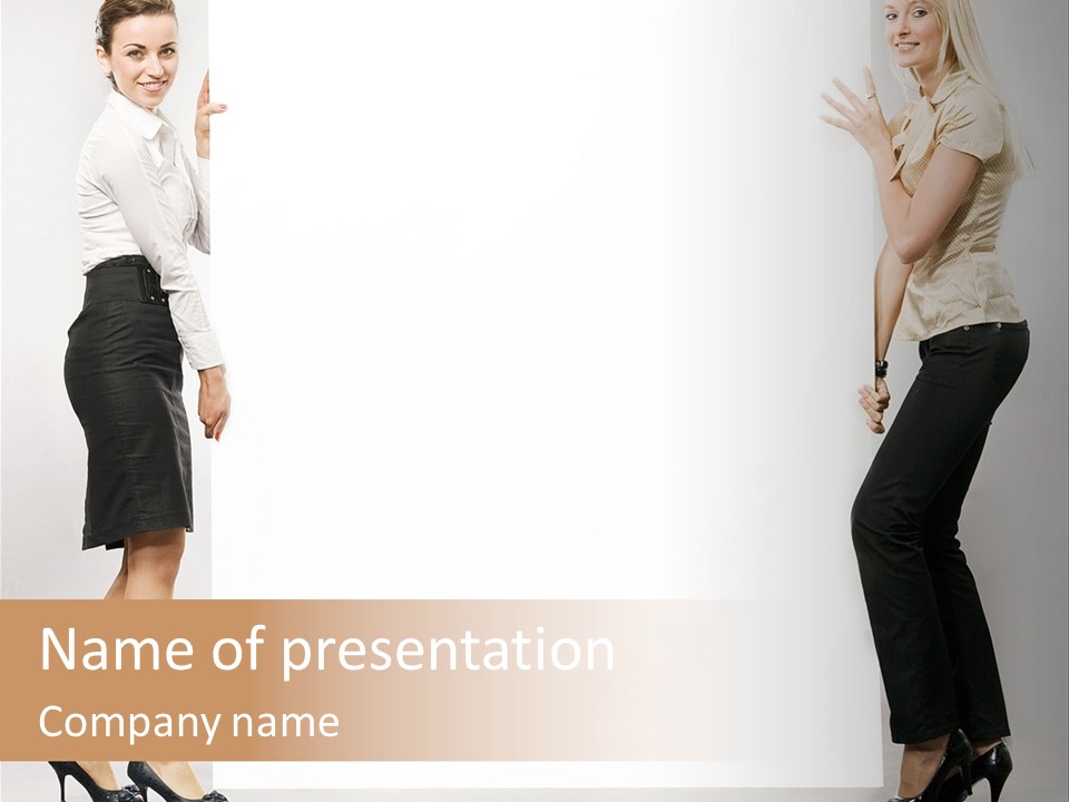 Girl Background Carry PowerPoint Template