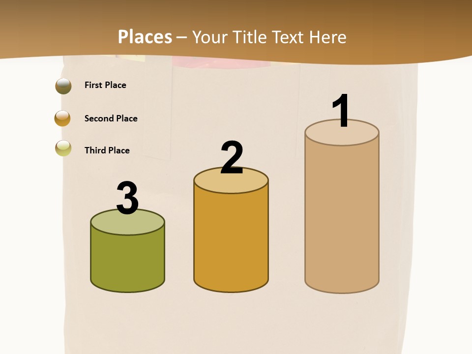 A Paper Bag Filled With Fruits And Vegetables PowerPoint Template