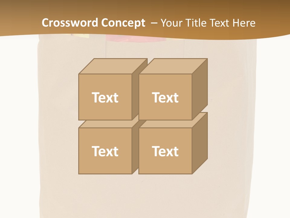 A Paper Bag Filled With Fruits And Vegetables PowerPoint Template