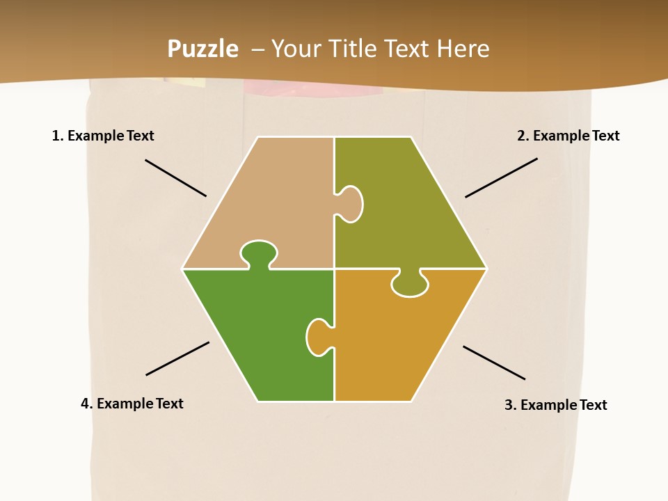 A Paper Bag Filled With Fruits And Vegetables PowerPoint Template