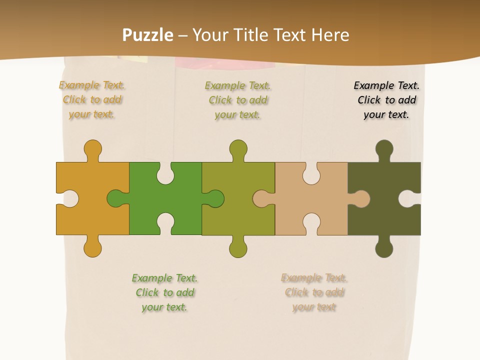 A Paper Bag Filled With Fruits And Vegetables PowerPoint Template