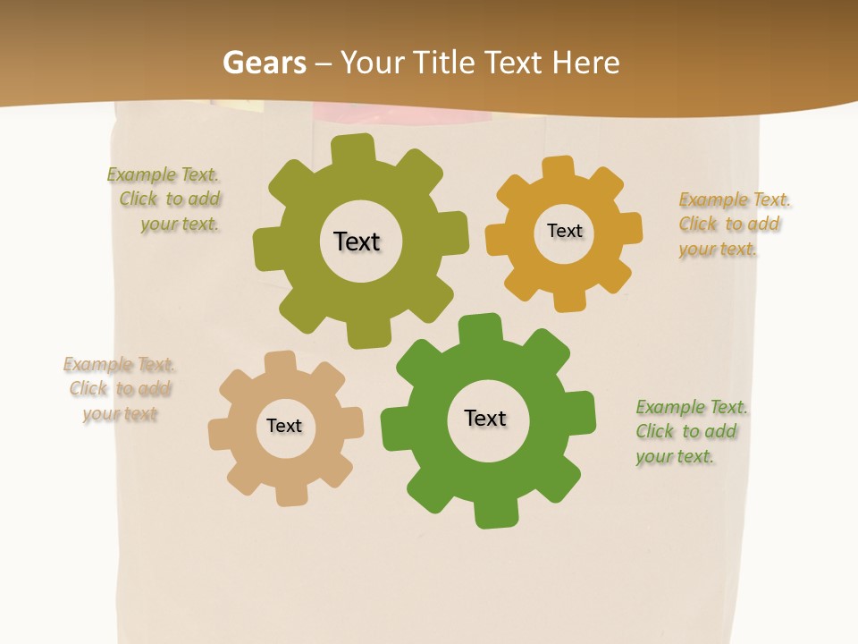 A Paper Bag Filled With Fruits And Vegetables PowerPoint Template