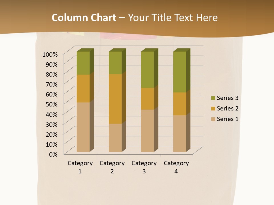 A Paper Bag Filled With Fruits And Vegetables PowerPoint Template