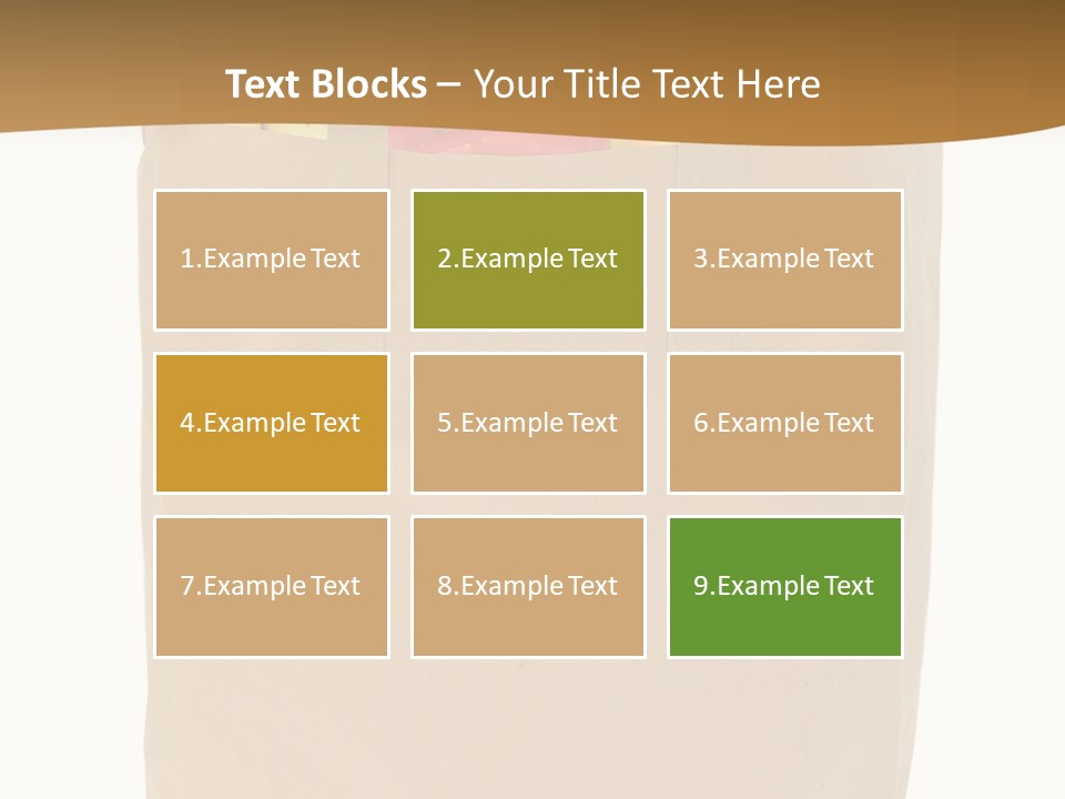 A Paper Bag Filled With Fruits And Vegetables PowerPoint Template