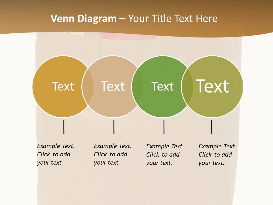 A Paper Bag Filled With Fruits And Vegetables PowerPoint Template