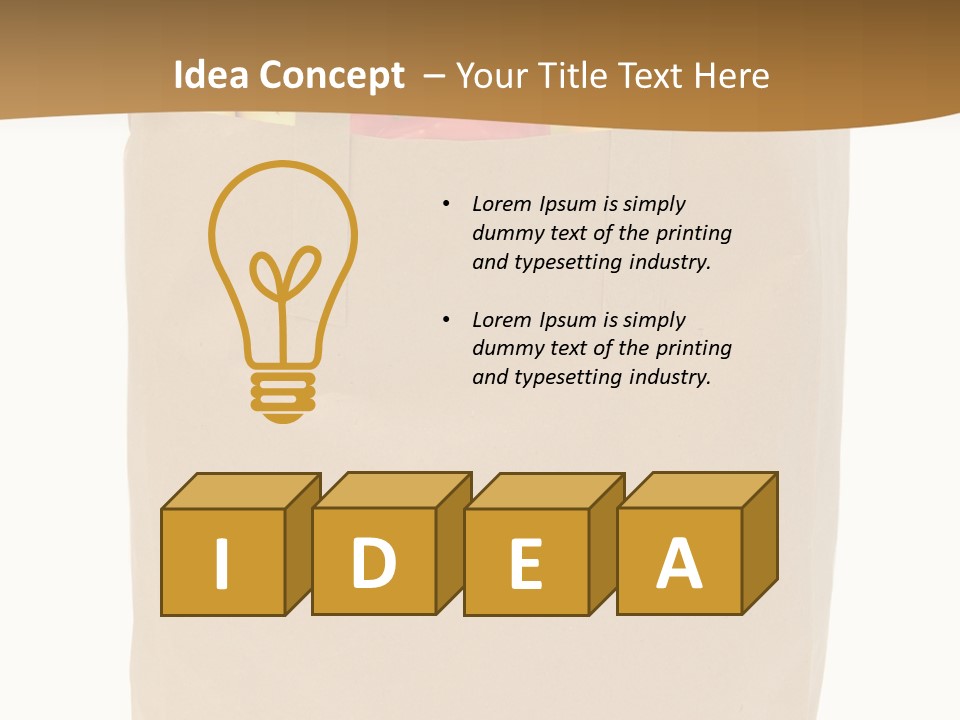 A Paper Bag Filled With Fruits And Vegetables PowerPoint Template