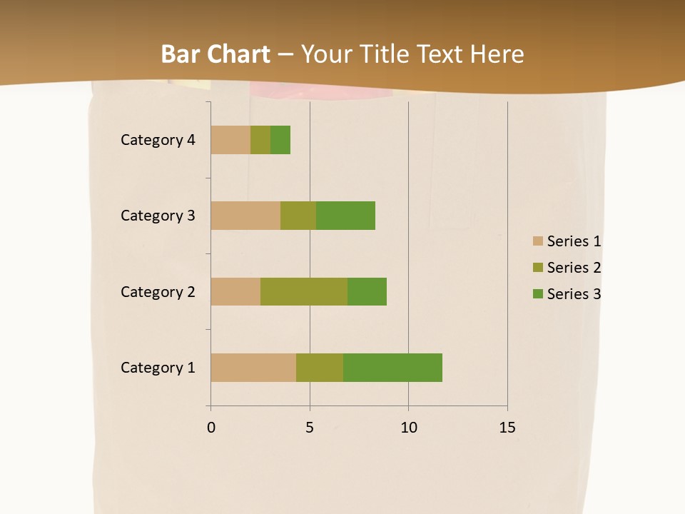 A Paper Bag Filled With Fruits And Vegetables PowerPoint Template