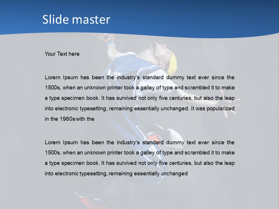 Young Stretching Action PowerPoint Template