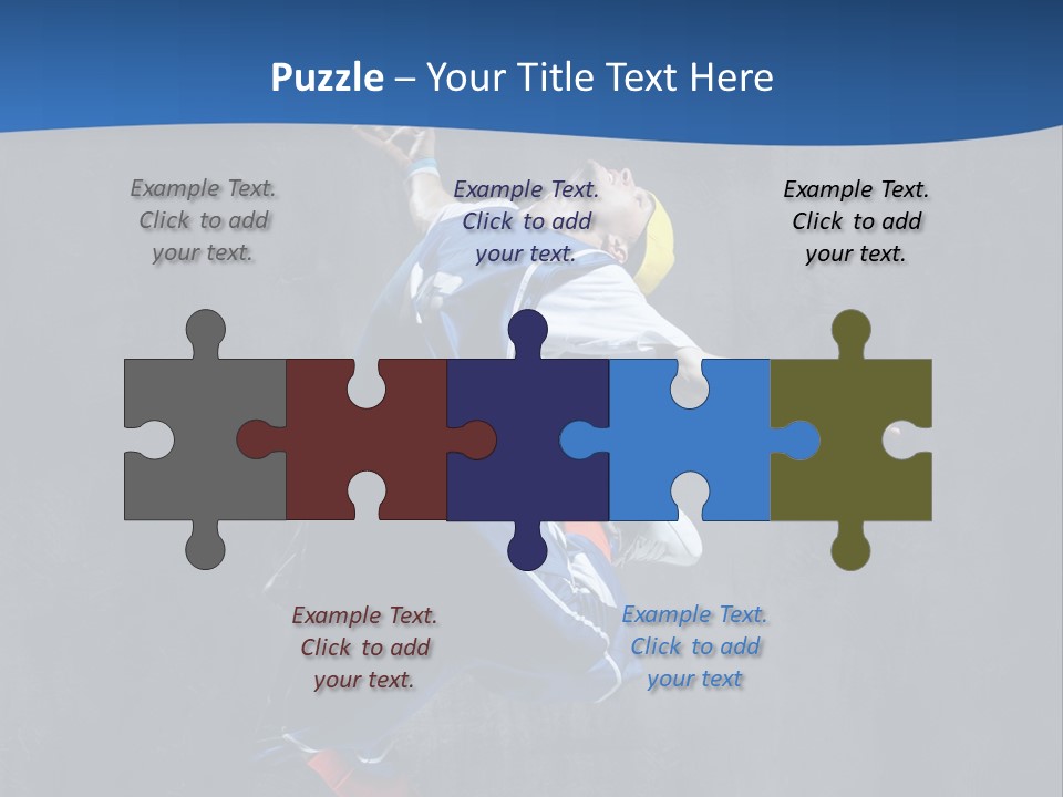 Young Stretching Action PowerPoint Template